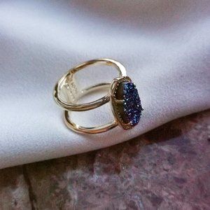Kendra Scott ELYSE gold ring multicolor drusy #7